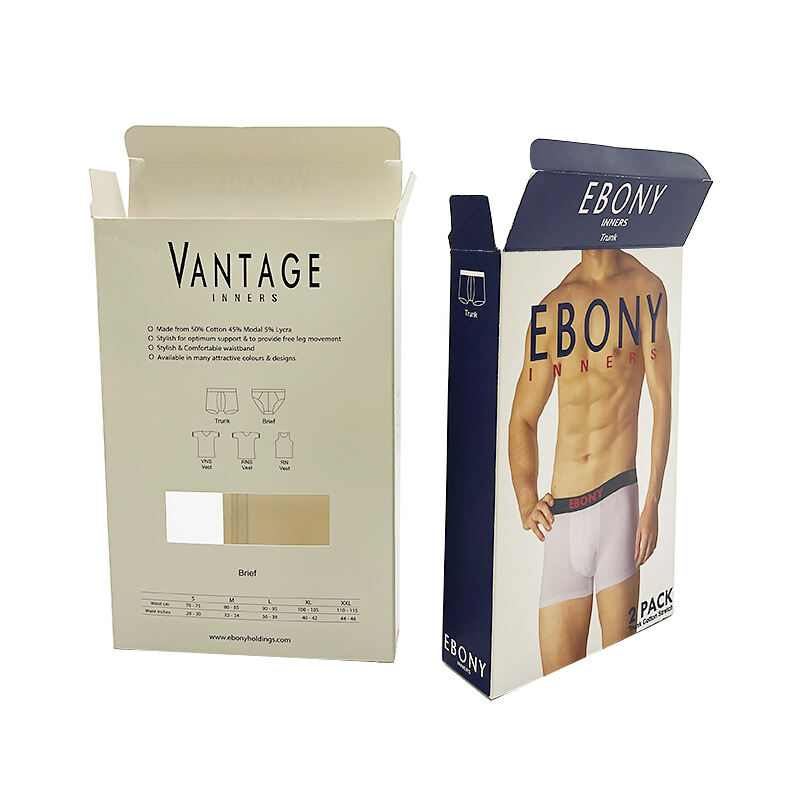 Women's underwear PP packaging box Men's underwear color PET plastic box printing logo