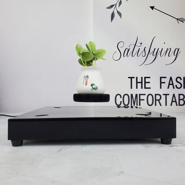 Utilizing a floating display stand: