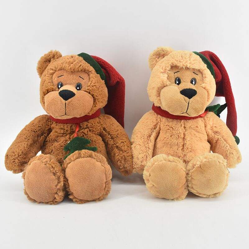 China Made American Style Christmas Gift Brown Teddy Bear Plush Figure Toys for Kids