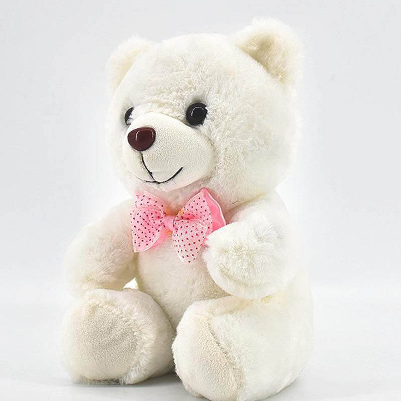 18cm Heart Teddy Bear Stuffed Animals Dolls Plush Toy with Bowknot