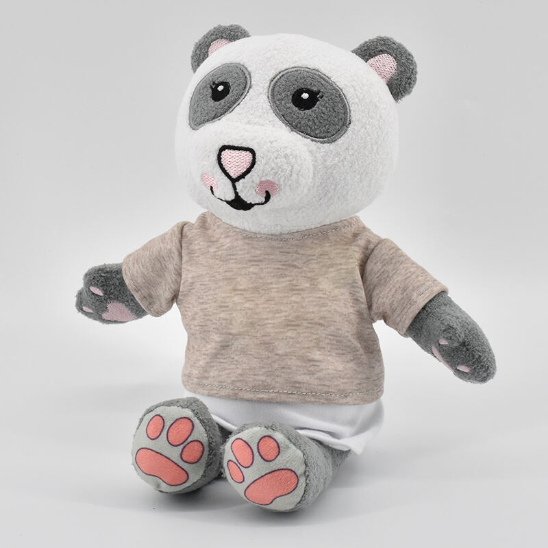 Custom Design Personal Panda 27cm Stuffed Animal Soft Plush Toy with Clothes