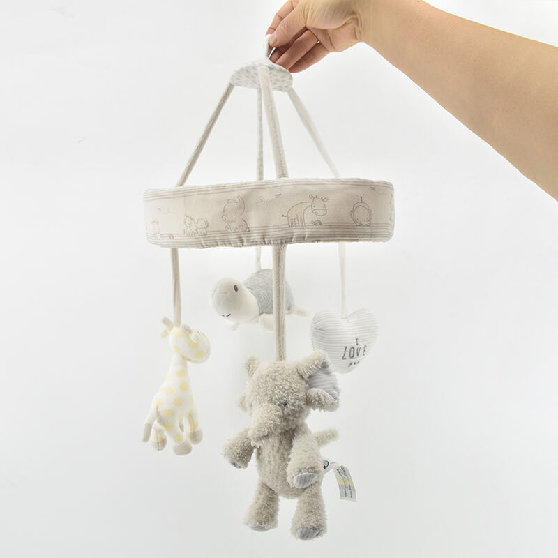 Custom Baby 0-12 Months Activity Plush Animal Stroller Hanging Baby Toy
