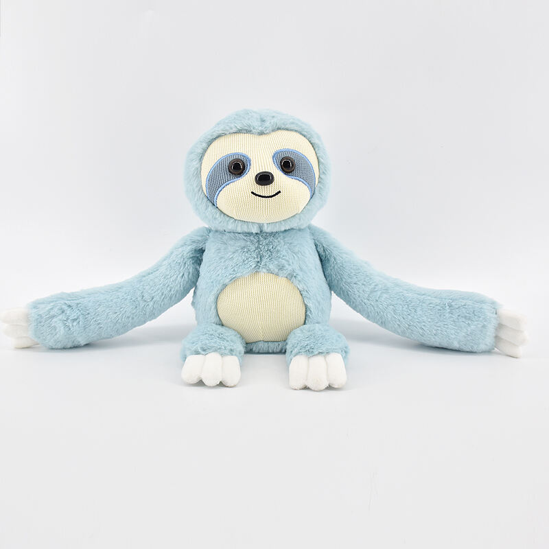 Cute Blue Color Sloth Shape Soft Stuffed Animal Pillows Kawaii Plush Toy