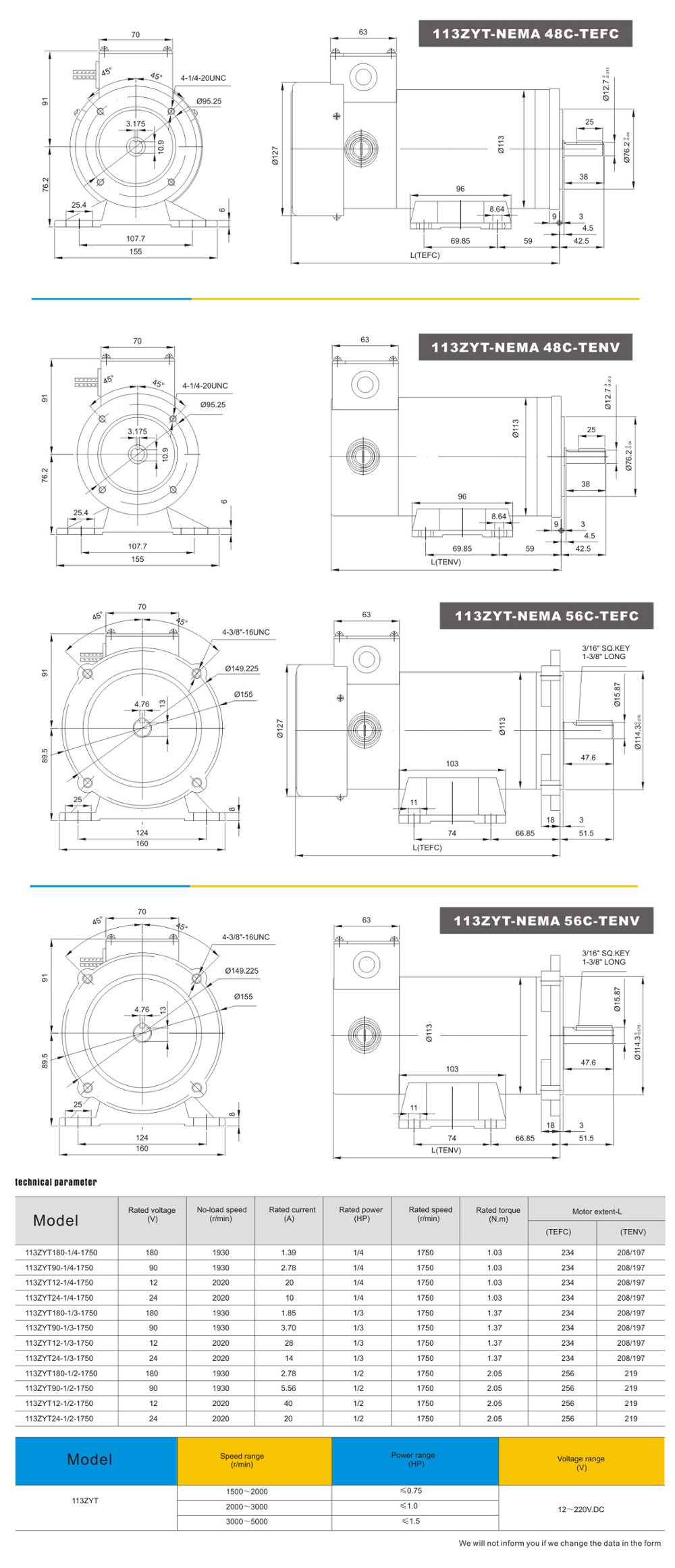 NEMA motor