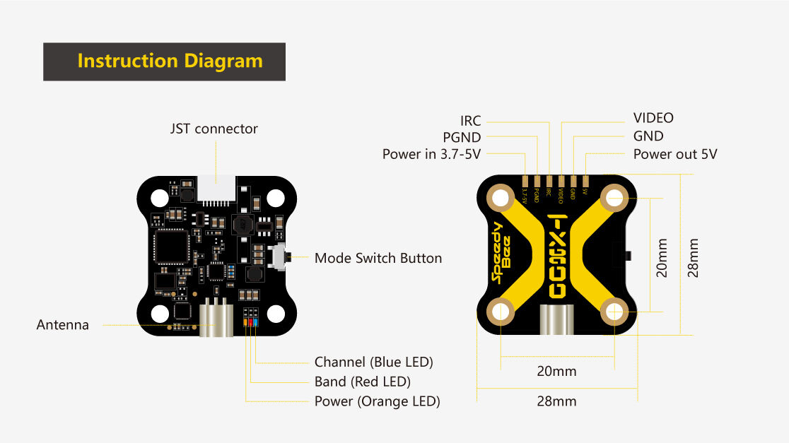 Speedybee Vtx Tx800 Maximum 800mw Output Speedybee 5.8 Ghz Antenna V2 Rc Fpv Racing Drone supplier