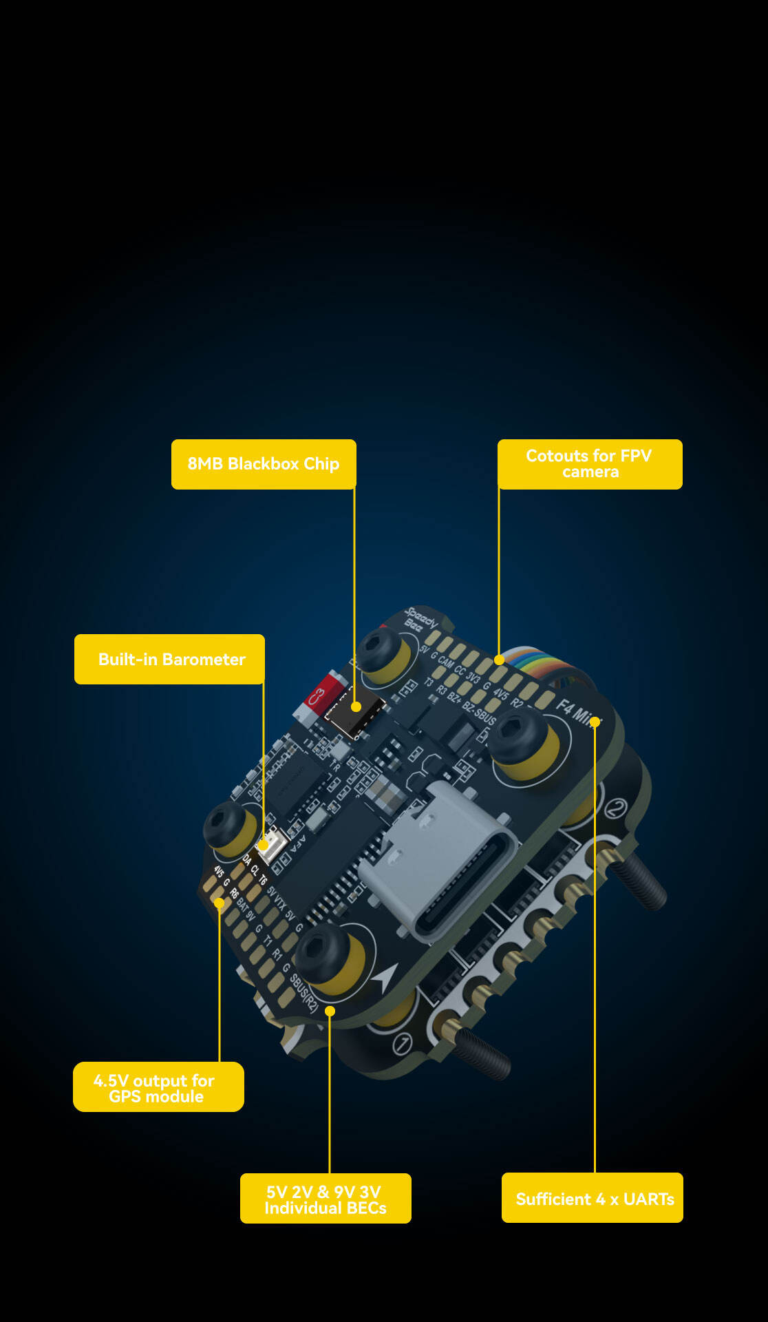 Speedybee F405 Mini Flight Tower F405 Mini Flight Control Bls 35a 4-in-1 Electric 20x20 supplier