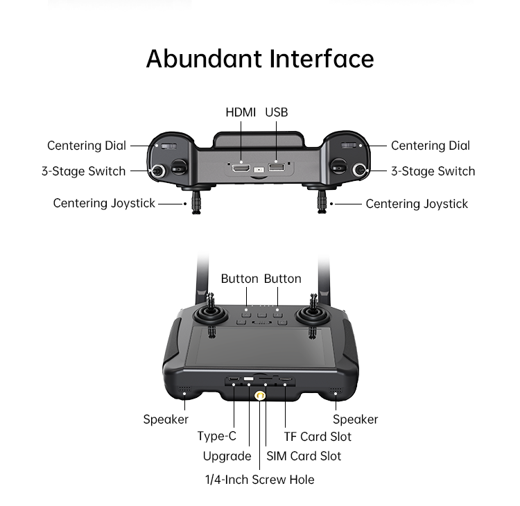 Mk15 Mini Hd Handheld Enterprise Smart Controller With 5.5 Inch Lcd Touchscreen 1080p 60fps Fpv 180ms Latency Controller factory