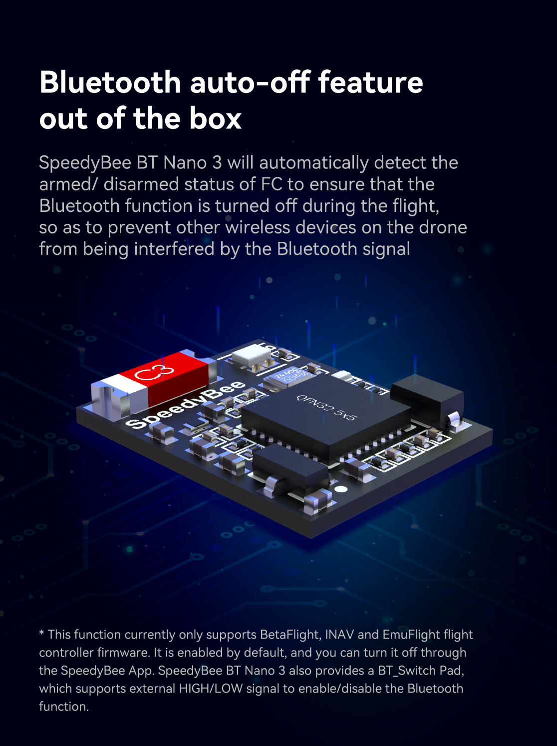 SpeedyBee BT Nano 3 Wireless Flight Controller Configuration For RC FPV Racing Drone Quadcopter supplier