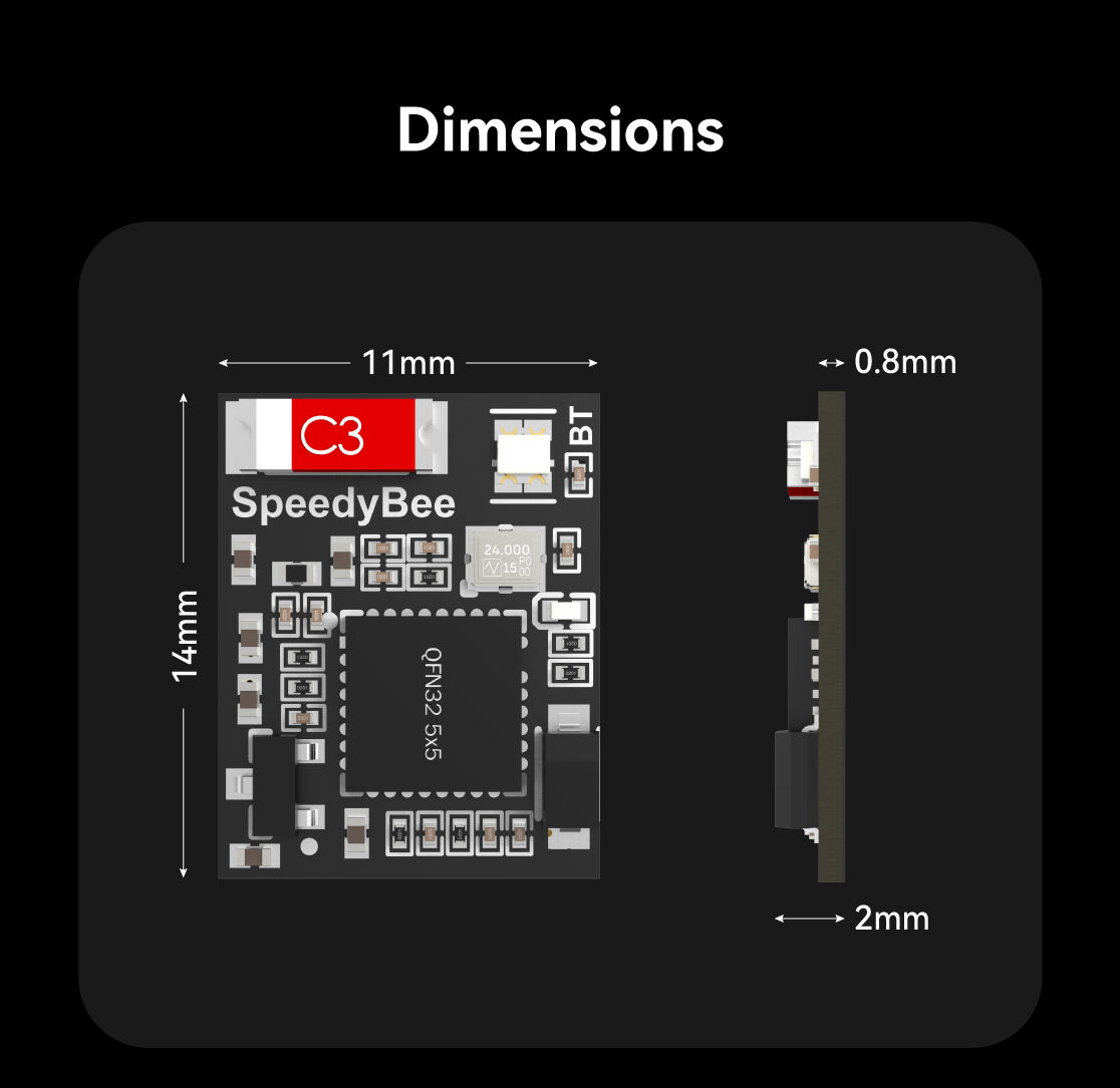 SpeedyBee BT Nano 3 Wireless Flight Controller Configuration For RC FPV Racing Drone Quadcopter details