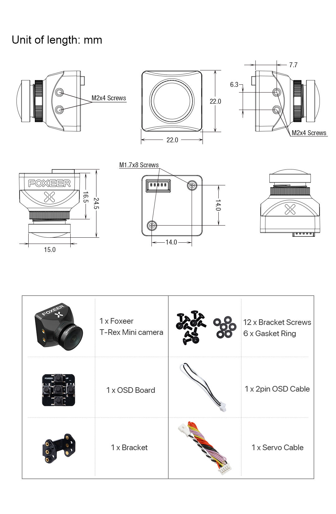 Foxeer T-rex Mini 1500tvl 6ms CMOS 2mp 4:3/16:9 Pal/ntsc กล้อง FPV Super Wdr แบบสลับได้สำหรับโดรนแข่ง FPV ผู้ผลิต