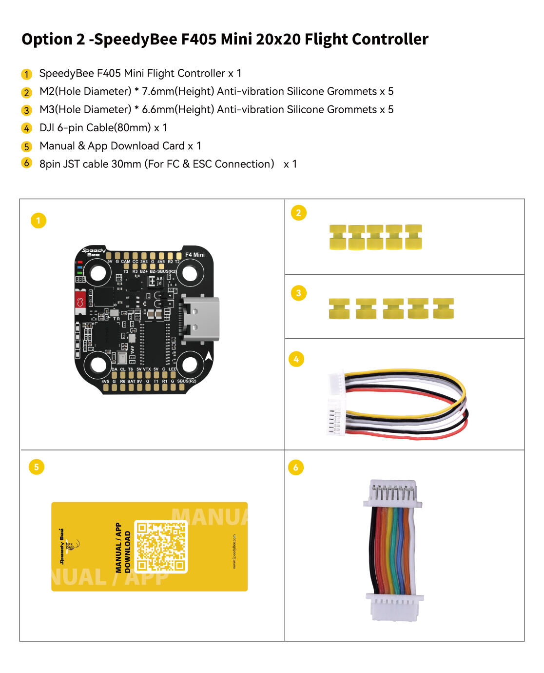 Speedybee F405 Mini Flight Tower F405 Mini Flight Control Bls 35a 4-in-1 Electric 20x20 supplier