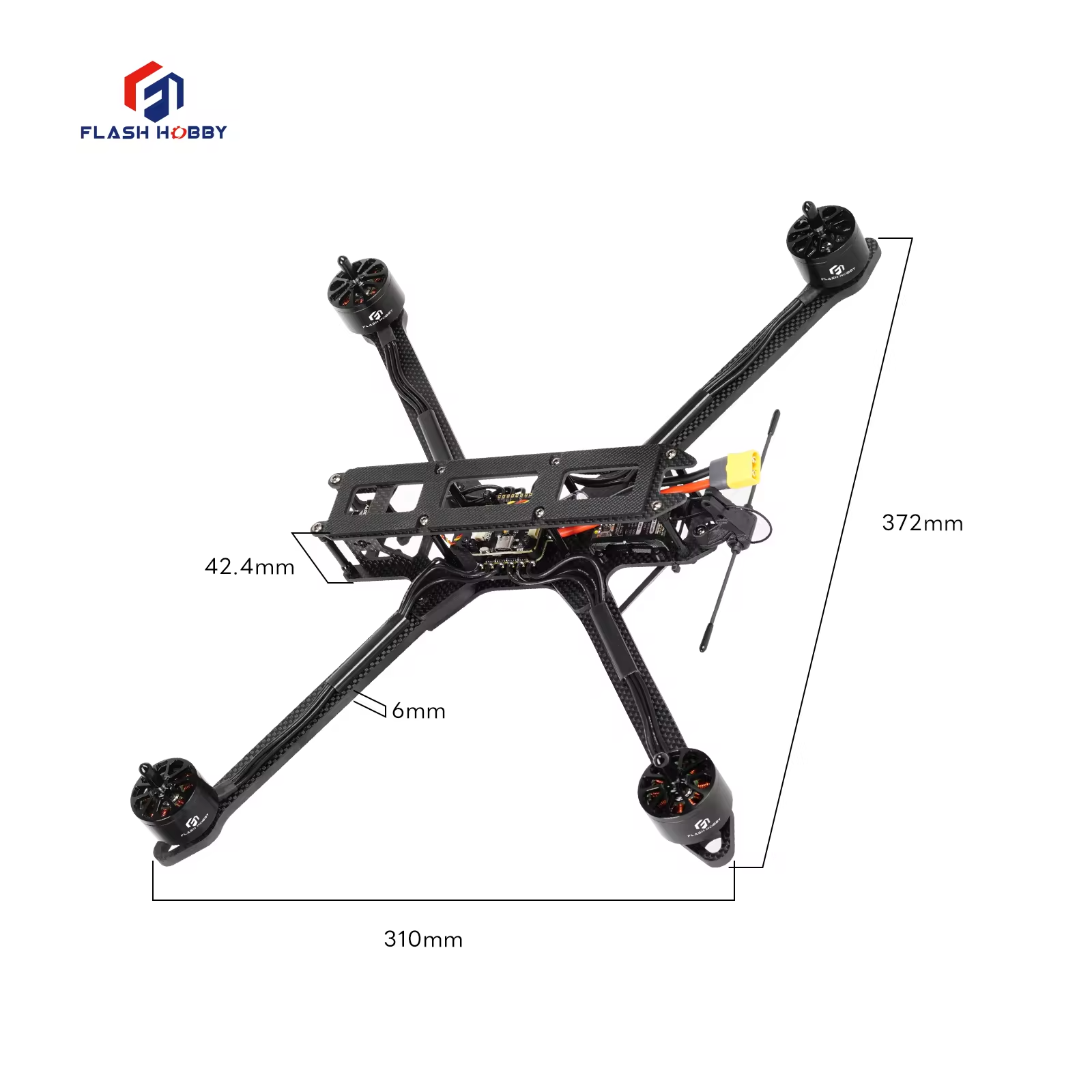 Flash Hobby 10 Inch Fpv Racing Drone Frame Equip 3115 Waterproof Motor And F722 Stack For Rc Fpv Racing Drone factory