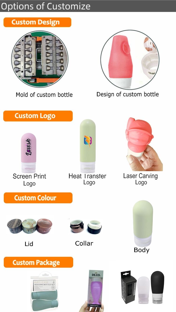 Multi-Use Squeeze Silicone Travel Bottles for Sauce Salad Dressing factory