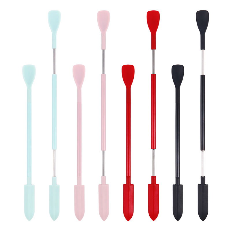 Telescopic Silicone Reusable Cosmetic Scoop and Scraper Makeup Toools