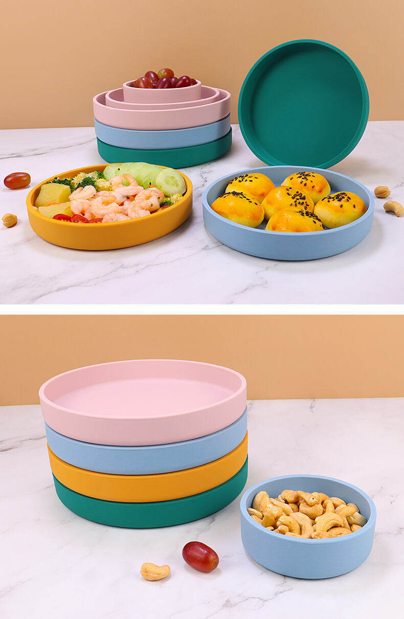 Unbreakable Non-toxic Silicone Dish Plates Pan for Dumpling&Pasta details