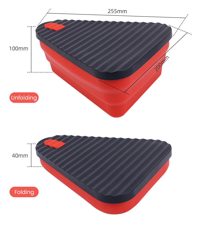 BPA Free Reusable Foldable Silicone Food Container Pizza Slice Box supplier