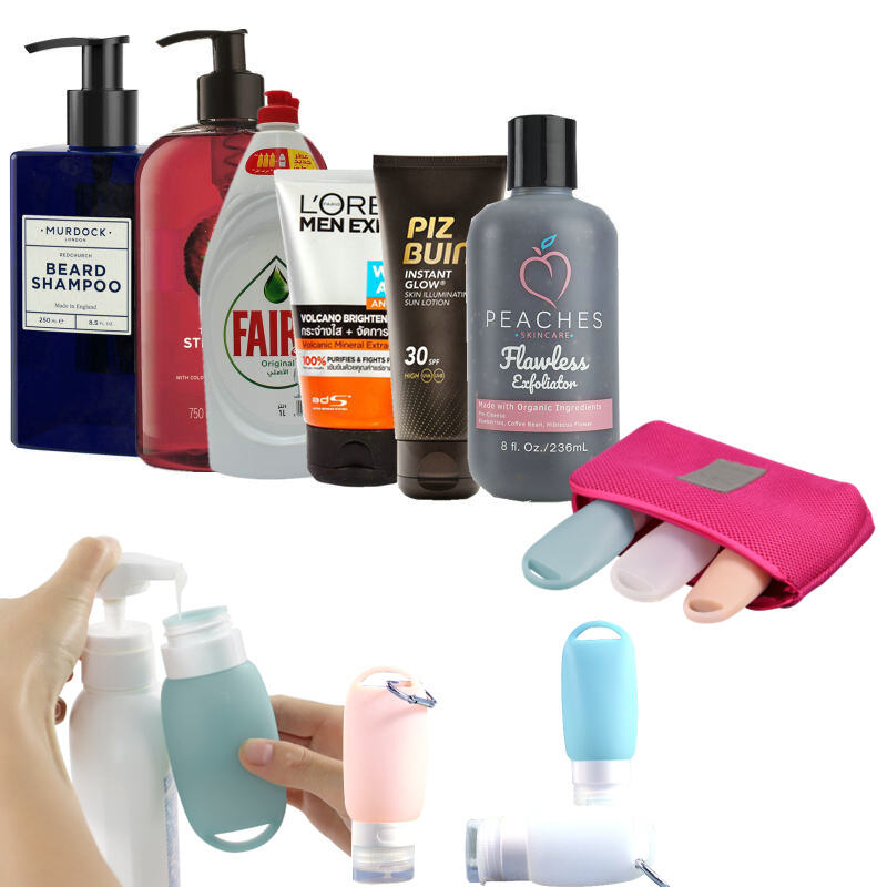 Silicone Squeeze Hand Sanitizer Travel Size Bottles with Carabiner manufacture