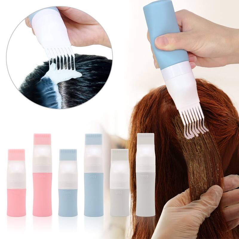 Empty Squeeze Silicone Shampoo Travel Bottle With Hair Dry Brush Head supplier