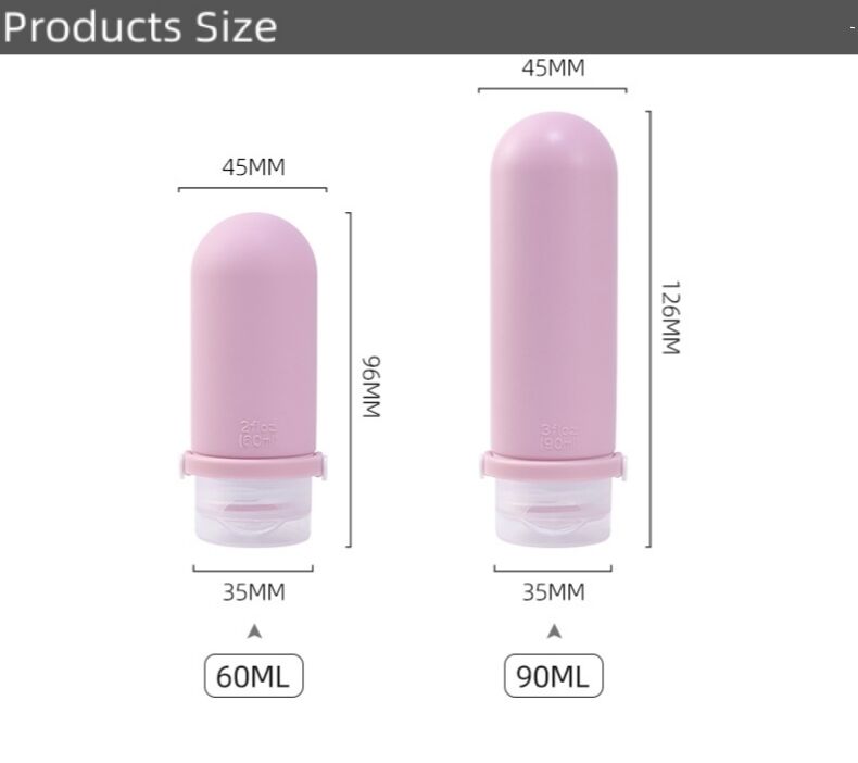 Leakproof 2oz 3oz Squeezable Silicone Travel Size Bottle/Tubes details