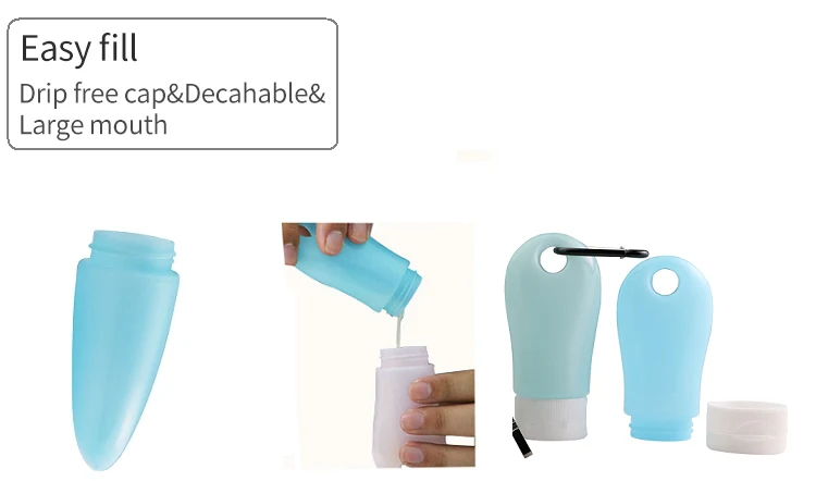 Leakproof PE Plastic Squeeze Hand Sanitizer Empty Travel Bottles manufacture