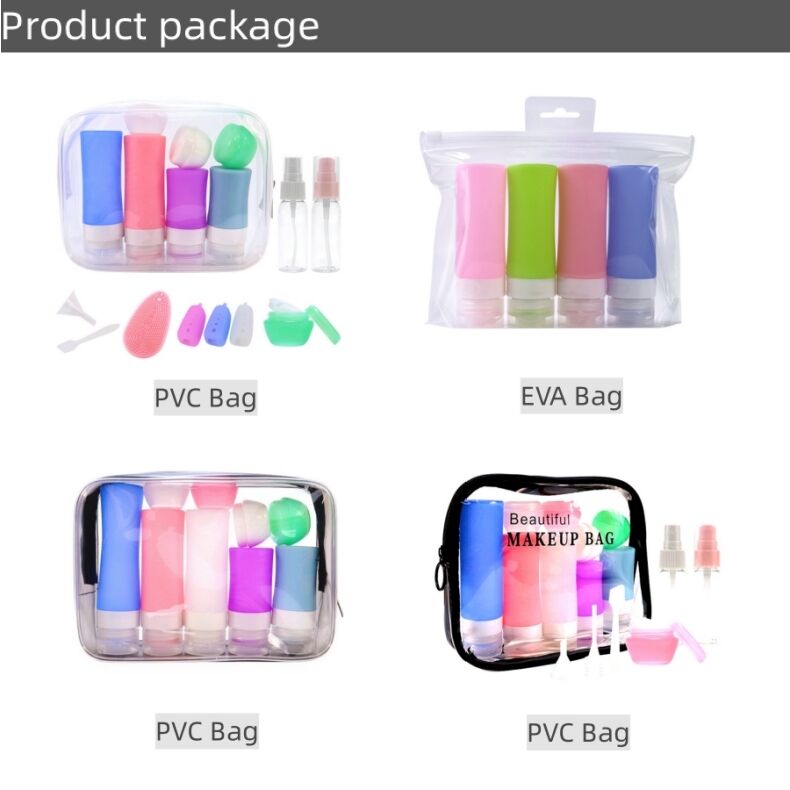 38ml 60ml 80ml Empty Squeeze Silicone Cosmetic Travel Bottle Set details