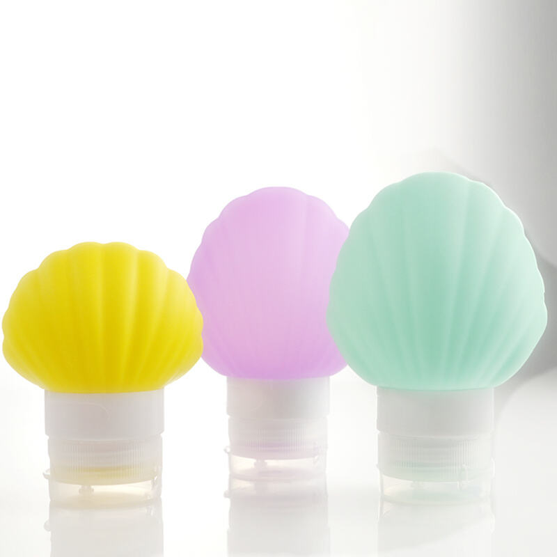 Shell Shape Leakproof Cute Empty Squeeze Silicone Travel Bottles factory