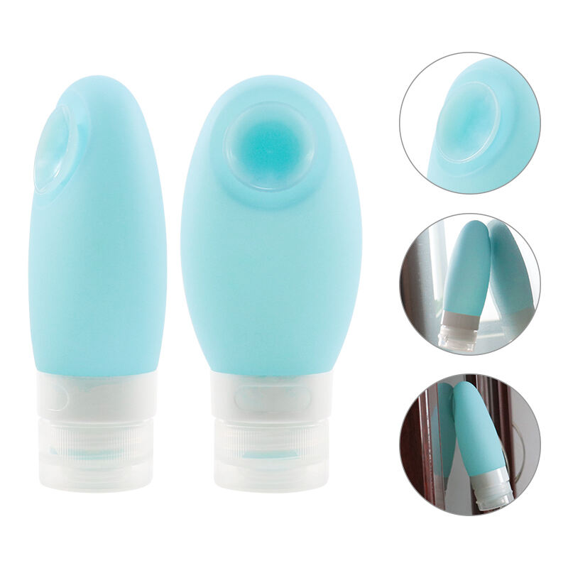 100ml Reusable Squeezable Silicone Travel Bottle With Suction Cup factory