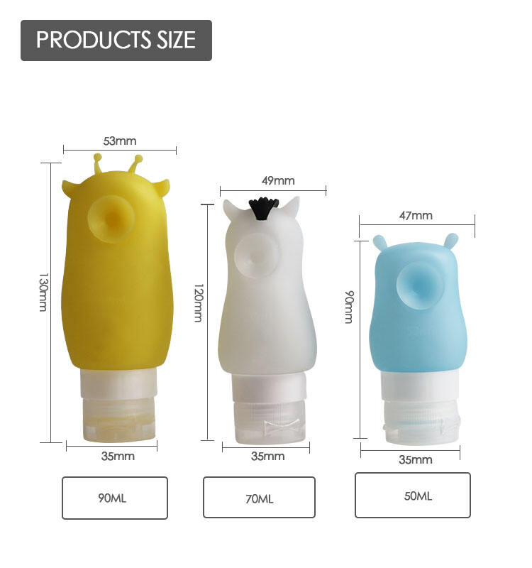 Cartoon Cute Empty Squeeze Silicone Travel Bottle details