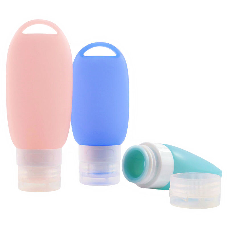 Silicone Squeeze Hand Sanitizer Travel Size Bottles with Carabiner details