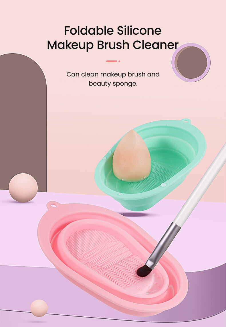 Foldable Silicone Cosmetic Makeup Brush Cleaning Mat/Bowl/Pad manufacture