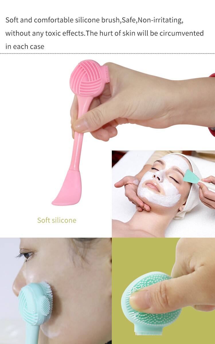 2 Molded Silicone Facial Cleaning Mask Brushes factory