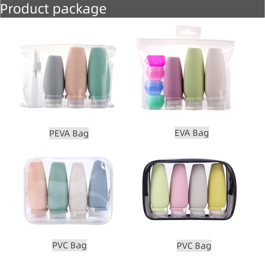 60ml/90ml Leak Proof Refillable Squeezable Container Silicone Travel Bottles details