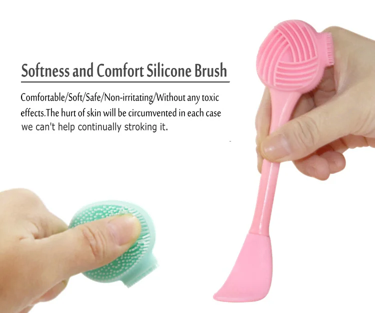 2 Molded Silicone Facial Cleaning Mask Brushes manufacture