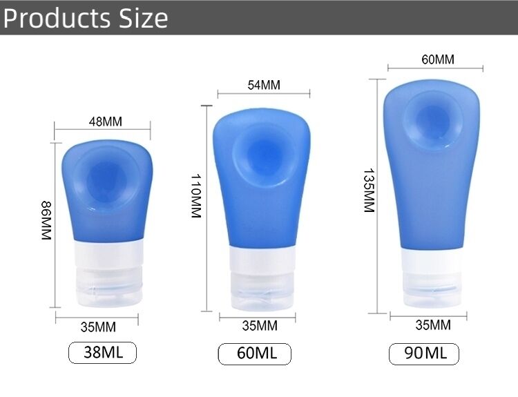 Reusable Silicone Empty Travel Shampoo Bottle With Suction Cup supplier