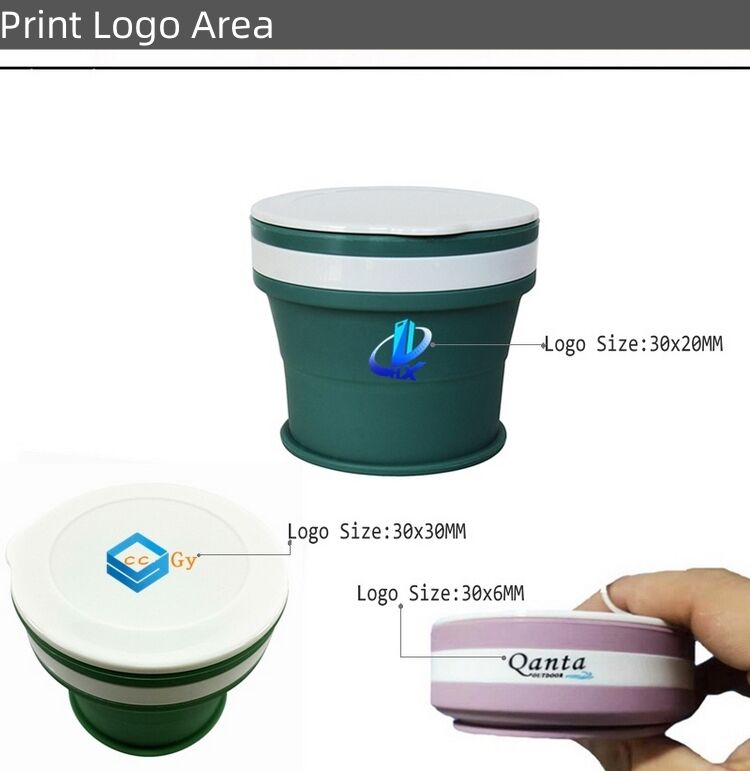 Custom Cups Portable Silicone Foldable Travel Mugs 270ml manufacture