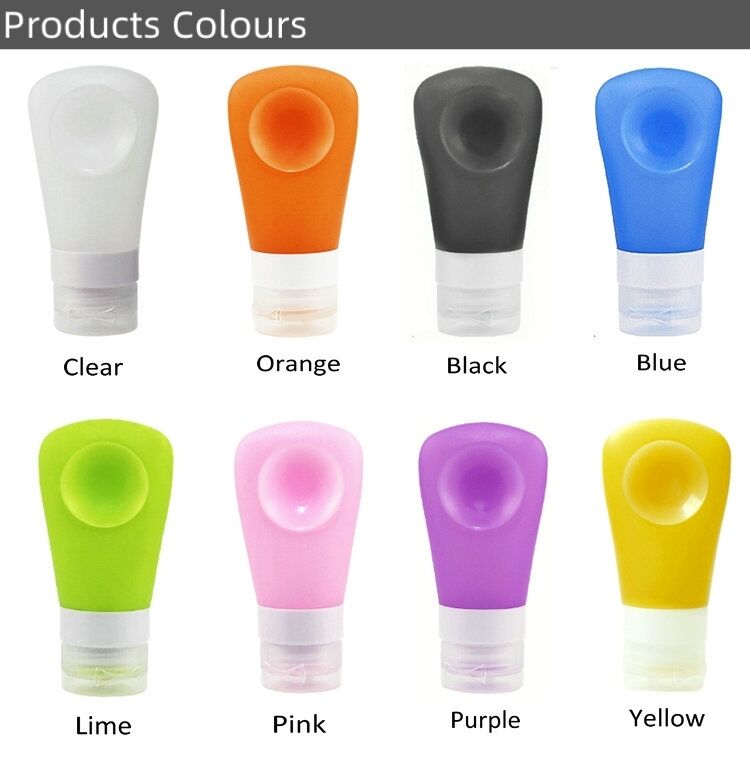 Reusable Silicone Empty Travel Shampoo Bottle With Suction Cup details