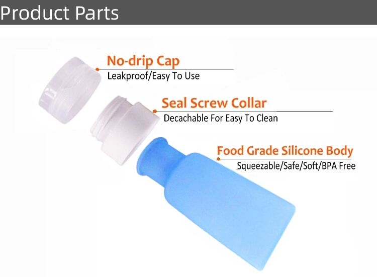 Colorful Silicone Leakproof Squeeze Bottle Set for Travel factory