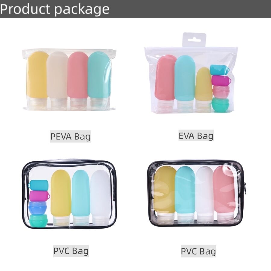 4 Pack Squeeze Leakproof Silicone Travel Bottle Set manufacture