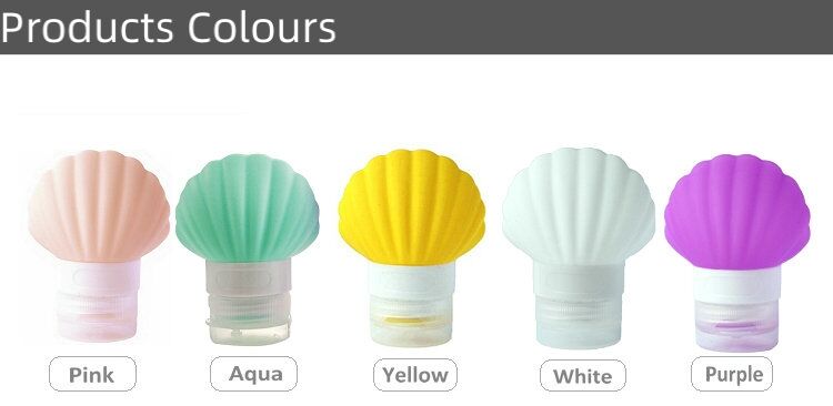 Shell Shape Leakproof Cute Empty Squeeze Silicone Travel Bottles factory