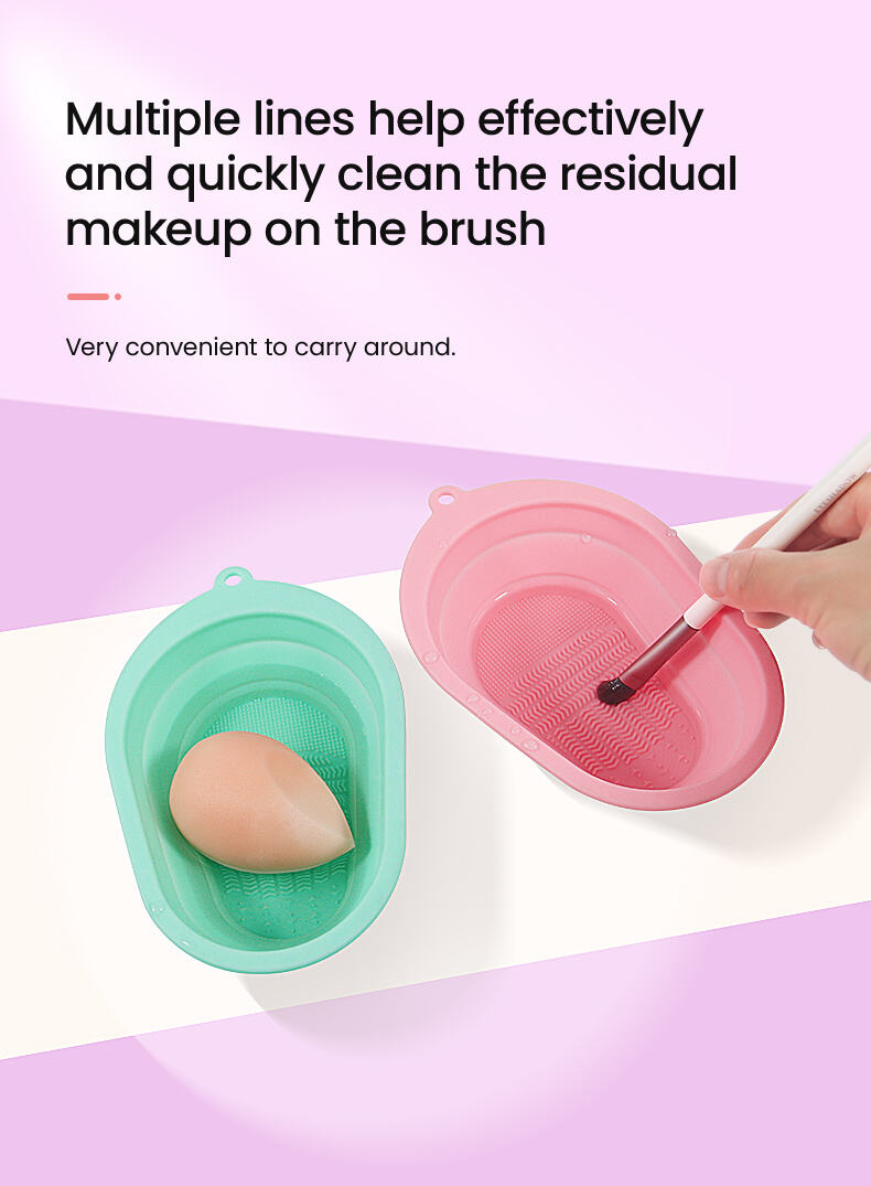 Foldable Silicone Cosmetic Makeup Brush Cleaning Mat/Bowl/Pad manufacture