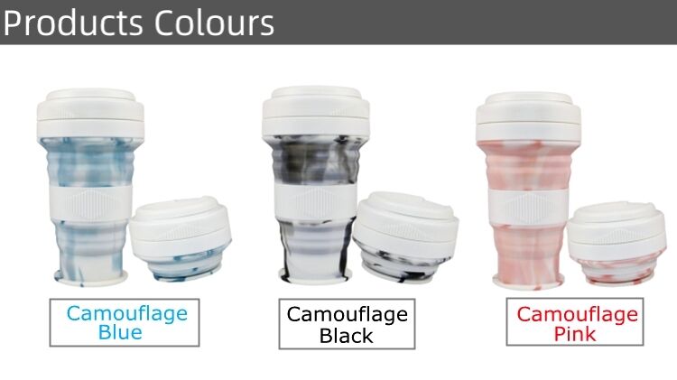 BPA Free Silicone Folding Drinking Cup Coffee Mug 550ml 20oz supplier