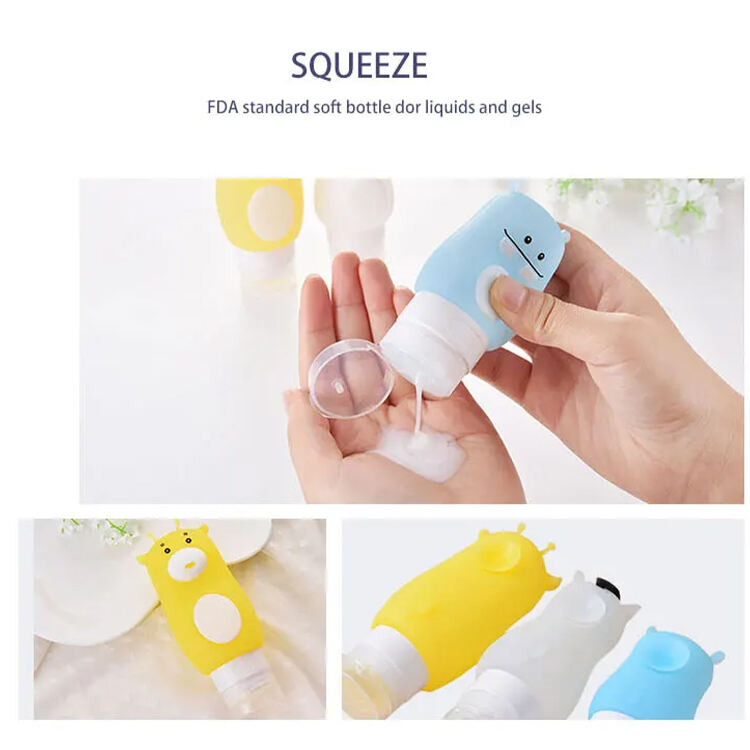 Cartoon Cute Empty Squeeze Silicone Travel Bottle supplier