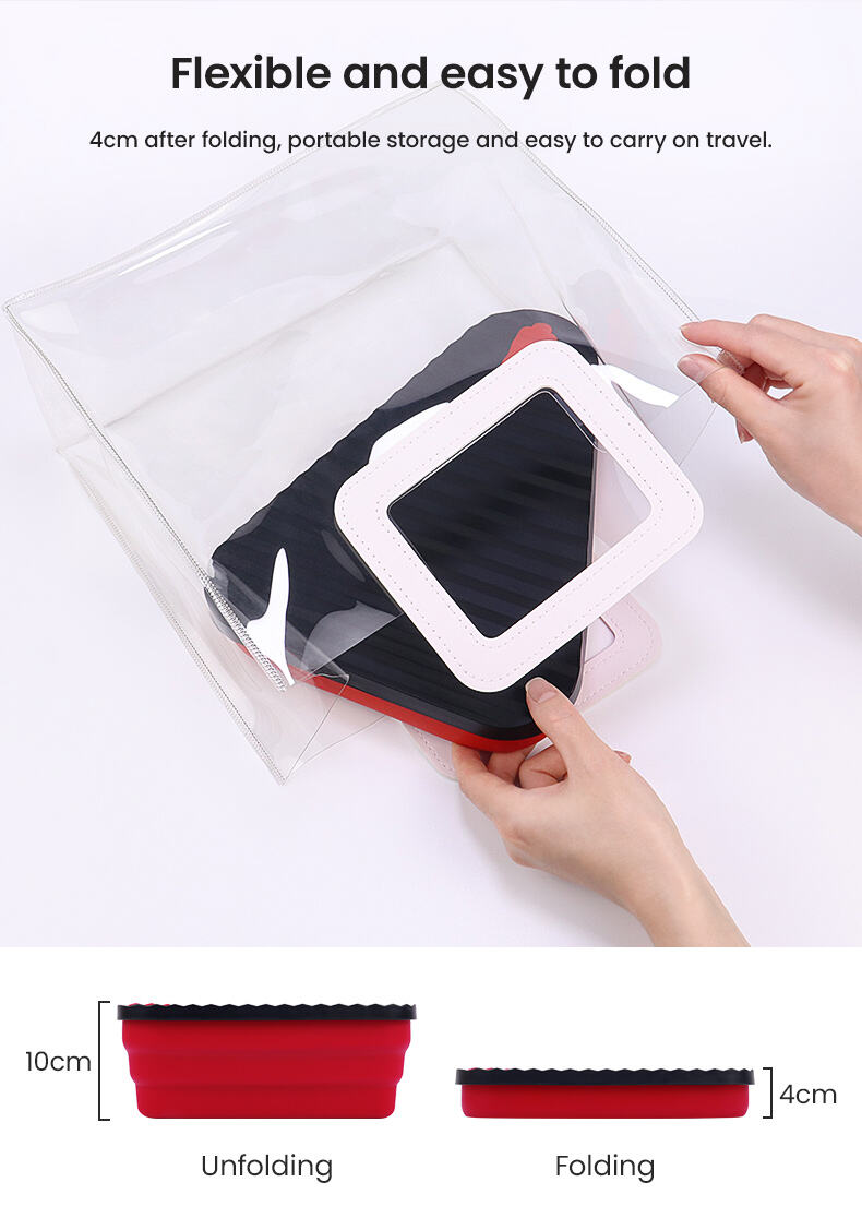 BPA Free Reusable Foldable Silicone Food Container Pizza Slice Box factory