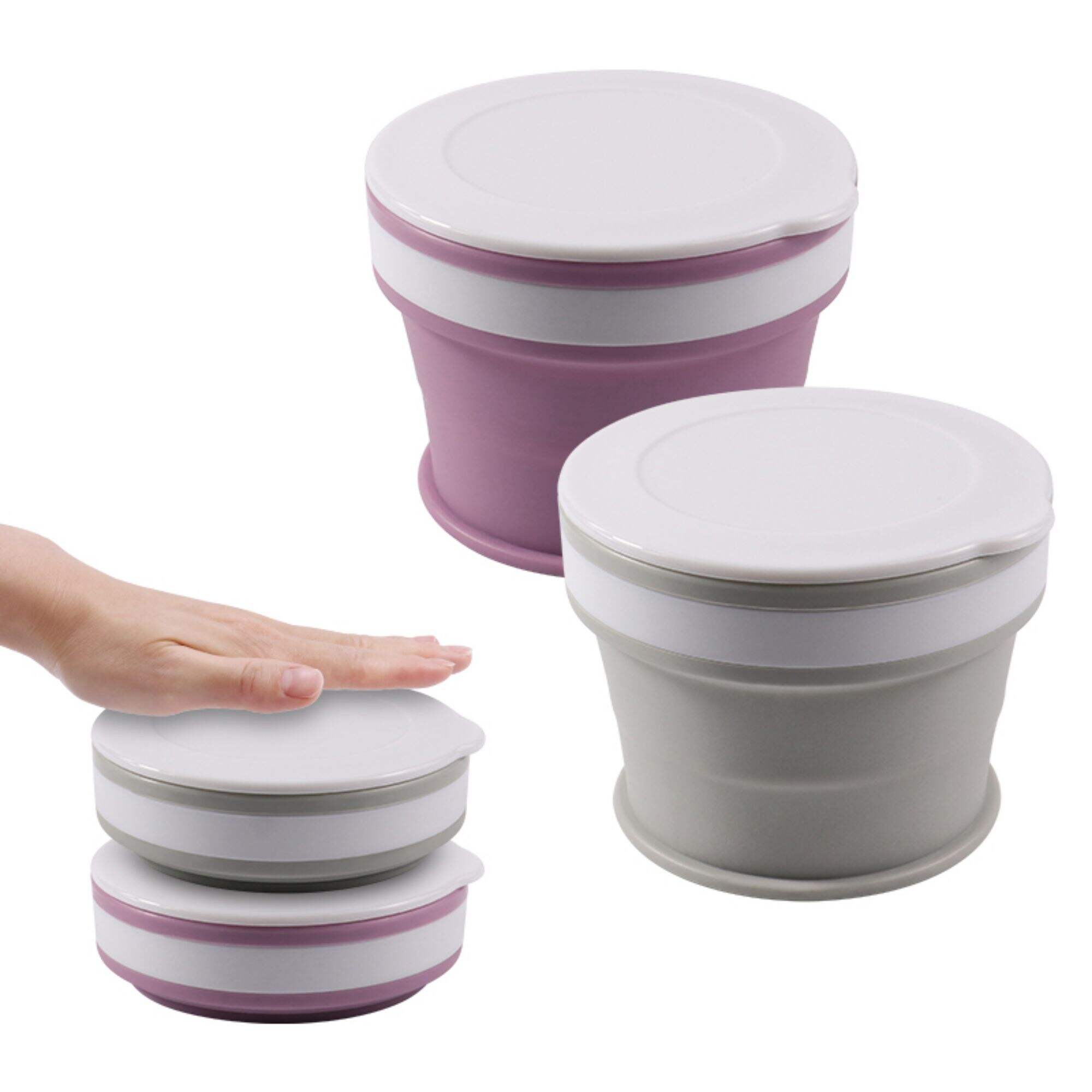 BPA Free Portable Food Grade Silicone Travel Collapsible Cup 170ml