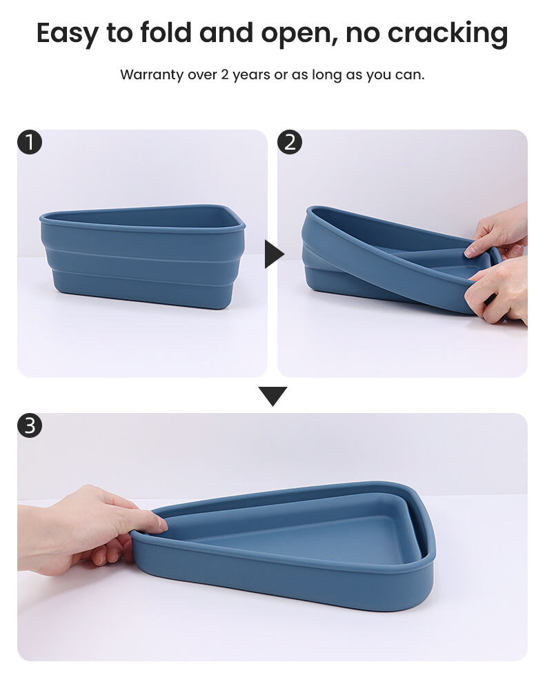 BPA Free Reusable Foldable Silicone Food Container Pizza Slice Box factory