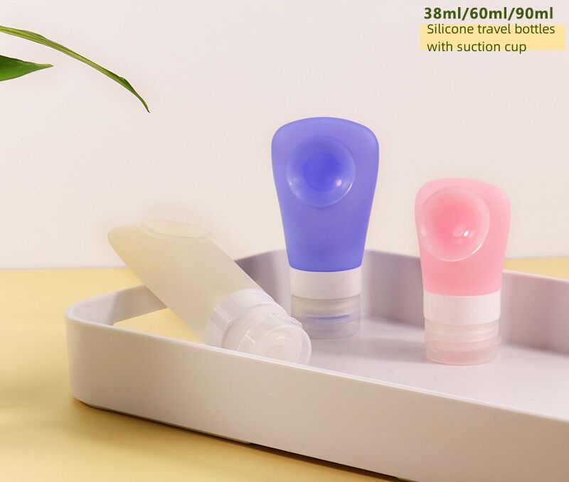 Reusable Silicone Empty Travel Shampoo Bottle With Suction Cup factory