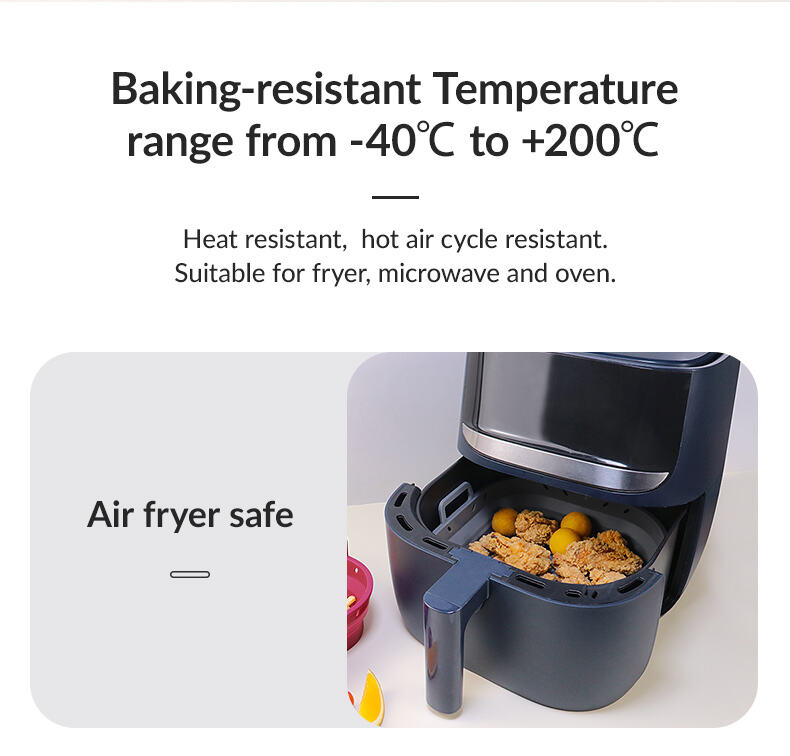 Square Foldable Silicone Air Fryer Liners with Divider supplier