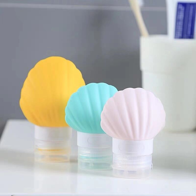 Shell Shape Leakproof Cute Empty Squeeze Silicone Travel Bottles supplier