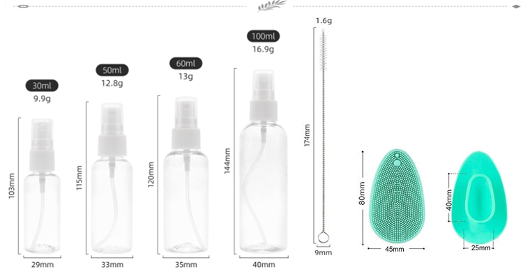 Colorful Silicone Leakproof Squeeze Bottle Set for Travel manufacture