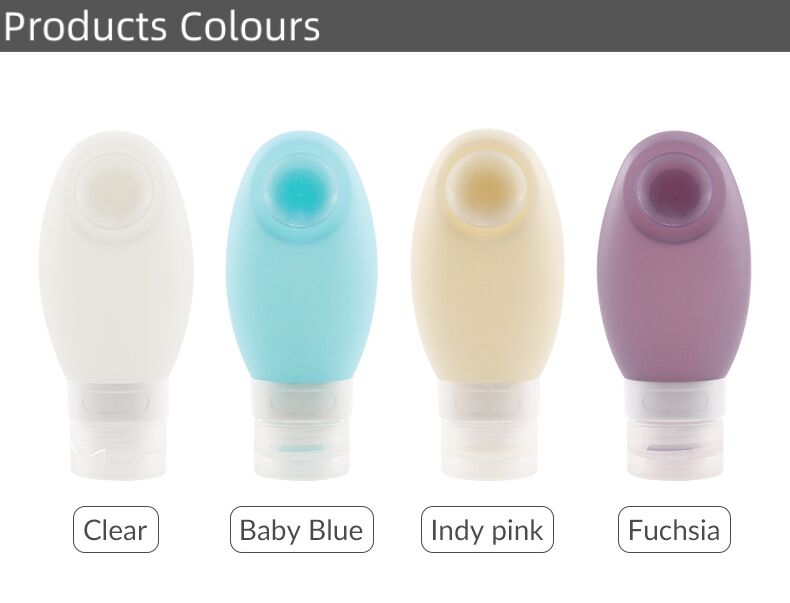 100ml Reusable Squeezable Silicone Travel Bottle With Suction Cup details